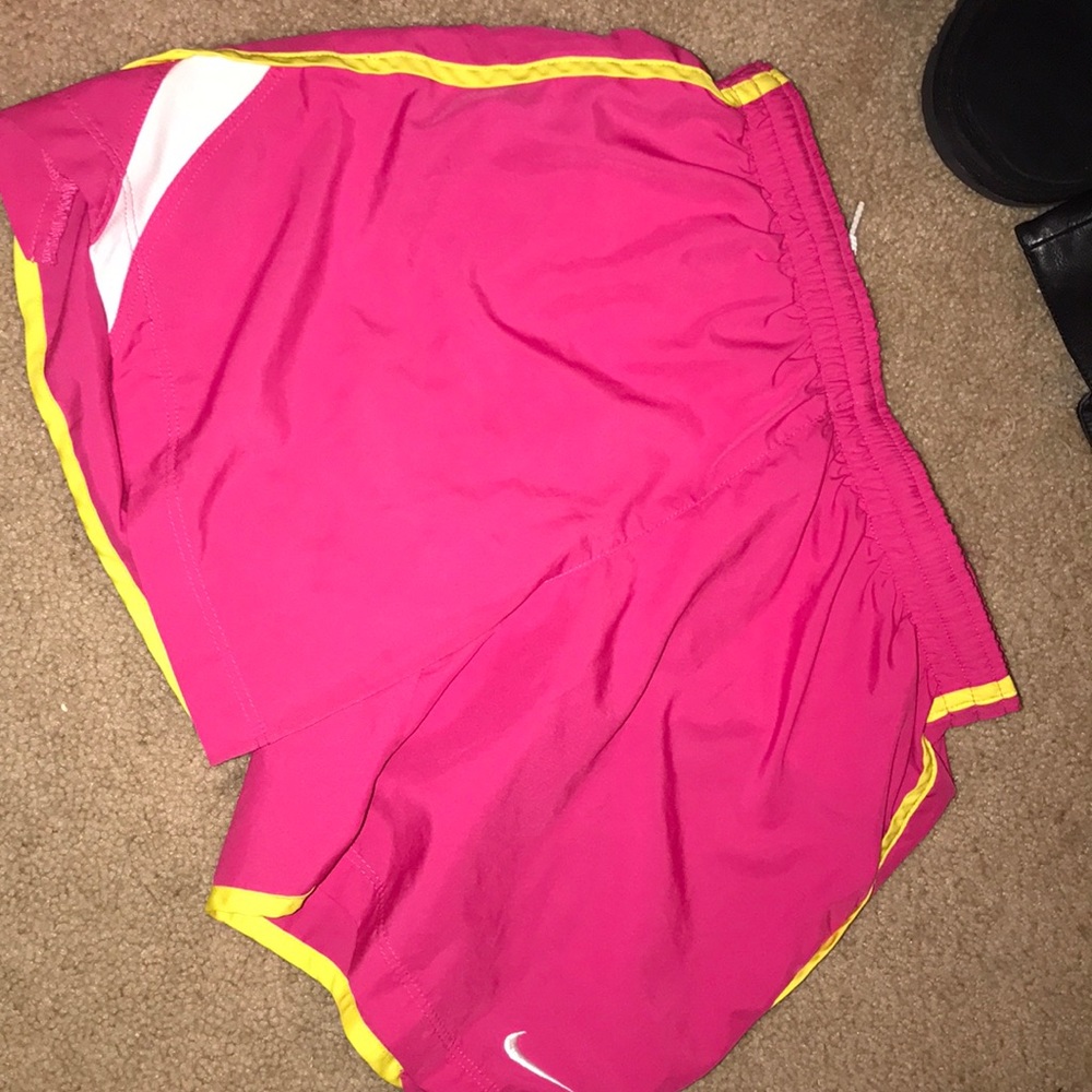 Pink nike swimming shorts